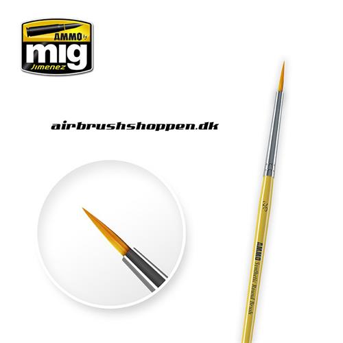 A.MIG 8612 Syntetisk pensel 2/0 fine point